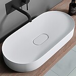 Umývadlo REA IRIS 71 CM White na dosku - konglomerát – Obrázok 5