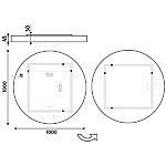 Nimco Bílé LED zrcadlo pr. 1000 se dvěma dotykovými senzory – Obrázok 8