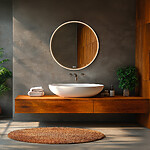 Nimco Bílé LED zrcadlo pr. 700 se dvěma dotykovými senzory – Obrázok 3