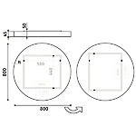 Nimco Bílé LED zrcadlo pr. 800 se dvěma dotykovými senzory – Obrázok 8