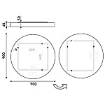 Nimco Bílé LED zrcadlo pr. 900 se dvěma dotykovými senzory – Obrázok 8