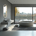 Nimco Bílé LED zrcadlo 500x1000 se dvěma dotykovými senzory – Obrázok 3