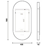 Nimco Bílé LED zrcadlo 450x900 se dvěma dotykovými senzory – Obrázok 9