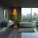 Nimco Bílé LED zrcadlo 450x900 se dvěma dotykovými senzory – Obrázok 3