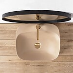 Umývadlo na dosku REA LUIZA 50 - matná béžová – Obrázok 5