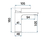 Umývadlová batéria REA ARGUS TITAN LOW – Obrázok 8