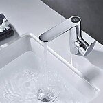 Umývadlová batéria REA MILS LCD - chróm, nízka – Obrázok 2