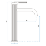 Umývadlová batéria REA Argon Brush Nickel  high – Obrázok 5