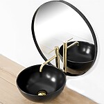 Umývadlová batérie REA LUGANO SLIM - zlatá, vysoká – Obrázok 5