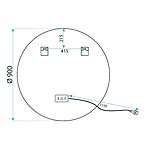 Zrkadlo LED 90cm MMJ Gold – Obrázok 9