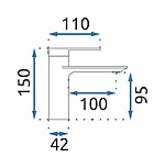 Umývadlová batéria REA STORM - Titanium nízka – Obrázok 5