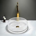 Umývadlo na dosku Rea Ingrid 36 Transparent – Obrázok 2