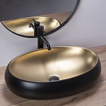 Umývadlo na dosku REA MELANIA - zlato-čierne – Obrázok 2