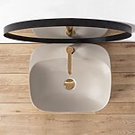 Umývadlo na dosku REA LUIZA 50 - matné svetlo šedé – Obrázok 5