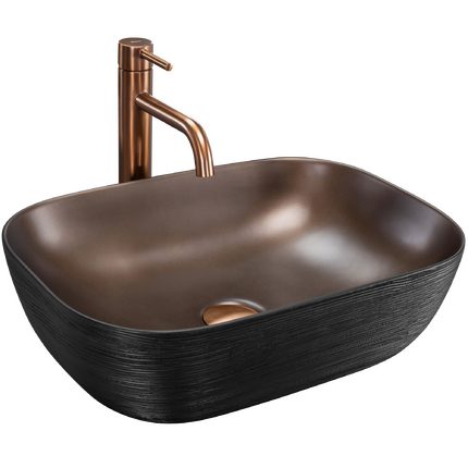 Umývadlo na dosku Rea Belinda COPPER BRUSH / Black