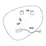 Zrkadlo LED 75x73 YH-3343 – Obrázok 5