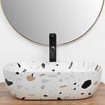 Umývadlo na dosku REA BELINDA - teraco – Obrázok 4