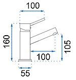 Umývadlový kohútik REA LUMI GOLD LOW – Obrázok 3