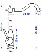 Umývadlová batéria REA BONA - staré zlato – Obrázok 9