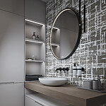 Nimco ČERNÉ LED zrcadlo pr. 1000 se dvěma dotykovými senzory – Obrázok 4