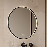 Nimco ČERNÉ LED zrcadlo pr. 700 se dvěma dotykovými senzory