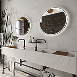 Nimco Černé kulaté LED zrcadlo pr. 700 mm se dvěma dotykovými senzory – Obrázok 3