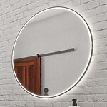 Nimco Černé kulaté LED zrcadlo pr. 800