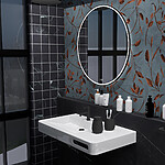 Nimco Černé kulaté LED zrcadlo pr. 900 mm se dvěma dotykovými senzory – Obrázok 3