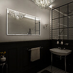 Nimco Černé LED zrcadlo 1400x700 se dvěma dotykovými senzory – Obrázok 3