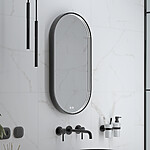 Nimco ČERNÉ LED zrcadlo 400x800 se dvěma dotykovými senzory