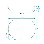 Umývadlo na dosku Rea LISA ECRU SHINY – Obrázok 5