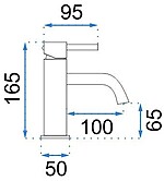Umývadlová batéria REA LUNGO Copper nízka – Obrázok 6