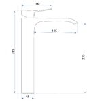 Umývadlová batéria REA Dart - matná čierna, vysoká – Obrázok 6