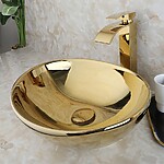 Umývadlo na dosku REA SOFIA - zlaté – Obrázok 2