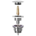 Umývadlový sifón s univerzálnym výpustom click-clack - chróm – Obrázok 3