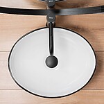 Umývadlo na dosku REA SOFIA Biele/čierny okraj – Obrázok 4