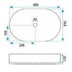 Umývadlo na dosku REA Vanda Cinnamon Matt – Obrázok 13