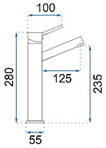 Umývadlová batéria REA LUMI Gold Vysoký – Obrázok 4