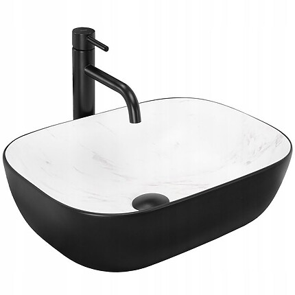 Umývadlo na dosku REA BELINDA Black Calala mat