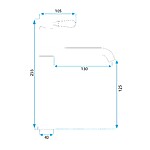 Umývadlová batéria REA Serra - brúsené zlato, nízka – Obrázok 12