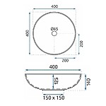 Umývadlo na dosku Rea Mandala – Obrázok 5
