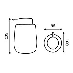 Nimco Dávkovač tekutého mýdla, pumpička plast – Obrázok 4