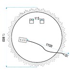 Zrkadlo LED 80cm X013 – Obrázok 9