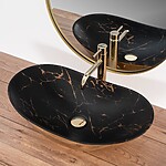 Umývadlo na dosku REA Royal In Black Marble Gold – Obrázok 4