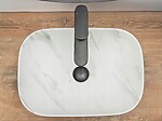 Umývadlo na dosku REA BELINDA - Matný mramor – Obrázok 5