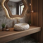 Umývadlo na dosku Mika Beige