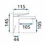 Umývadlová batéria REA SOUL - brúsené zlato s čiernym madlom, nízka – Obrázok 8
