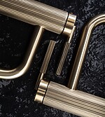 Umývadlová batéria REA Argon - brúsené zlato, vysoká – Obrázok 2