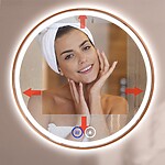 Zrkadlo LED 60cm MMJ BRUSH COPPER – Obrázok 6