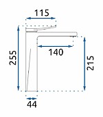 Umývadlová batéria REA SOUL - zlatá, vysoká – Obrázok 4